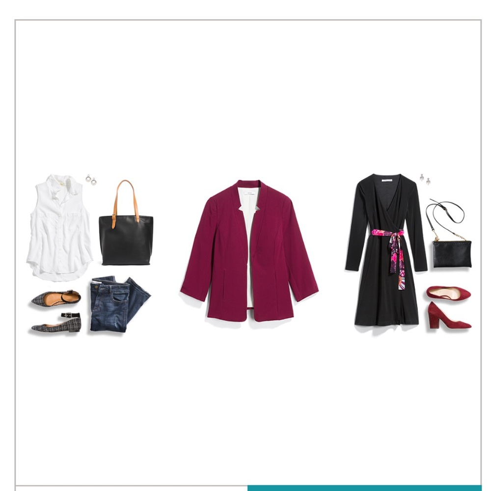 Kensie burgundy notched collar blazer